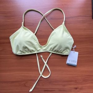 Large Carve Yellow Bathing suit top